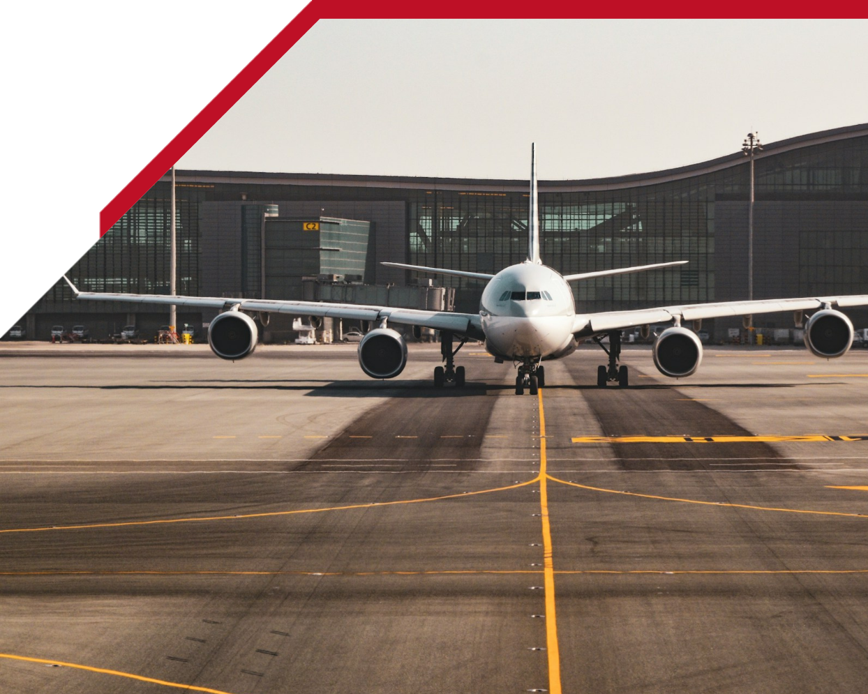 Hero background: Airplane in the airway